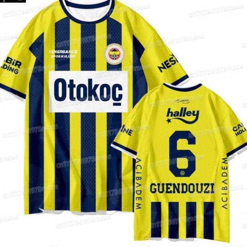 Nuevas Camisetas de Local y Visitante del Fenerbahce 2026 para la Temporada 2026-27, Camiseta Deportiva de Manga Corta Estilo Familiar Impresa en 3D para Aficionados