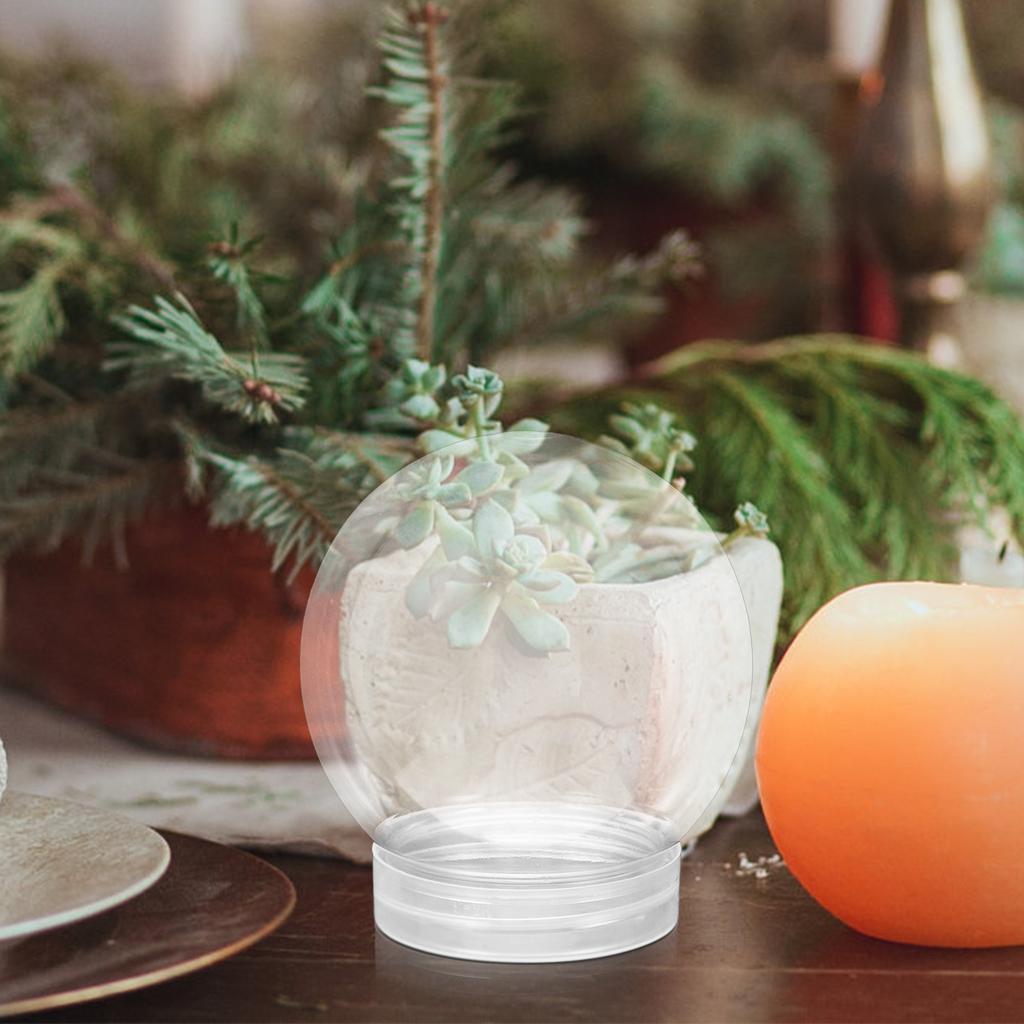 12Pcs Candy Bottle Transparent Plastic Snow Globe DIY Craft Containers Screw Cap Clear Snow Candy Globe for Party Wedding