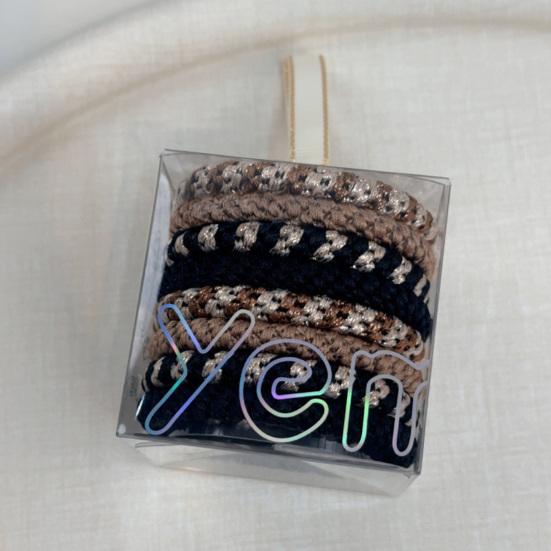 Long-lasting Hair Elastic 8Pcs High Elasticity Ropes, Braided Textured Surface Bands, Rope Super Grip No Slip Ties, Tangle Accessories Non-slip