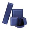Elegant Brushed PU Jewelry Box Rings Necklaces Bracelets Pendants Vintage Style Storage Organizer