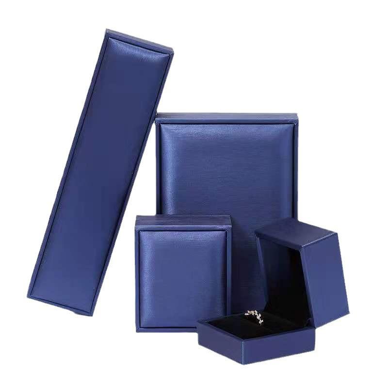Elegant Brushed PU Jewelry Box Rings Necklaces Bracelets Pendants Vintage Style Storage Organizer