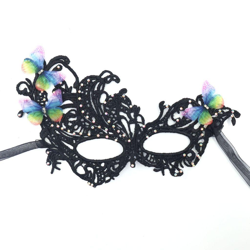 Princess Lace Phoenix Mask With Glitter And Gradient Colors For Halloween Costume Party