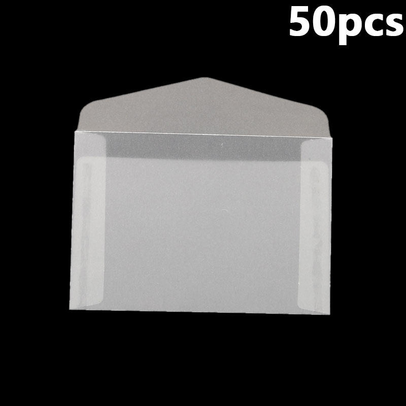 50Pcs Semi-transparent Paper Envelopes Simple Envelopes For Wedding Invitations Greeting Cards Gift Packaging