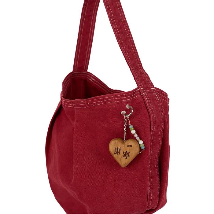 _Two Dot Canvas Bag (Washed Red)