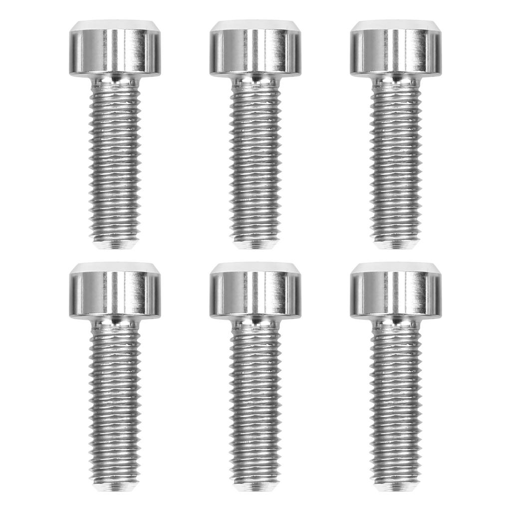 TC4 6Pcs Box Handlebar Screws Mountain Bike Stem Riser Bolts Bicycle Accessories M15x16Silver