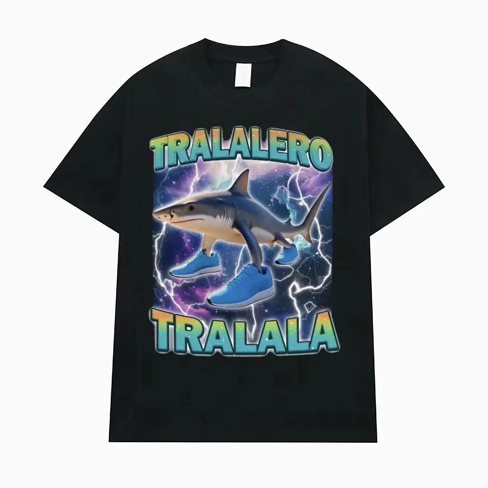 Tralalero Tralala Funny Shark Meme T-shirt Gifts Men Women's Fashion Gothic Vintage T-shirts Casual Humor T Shirt