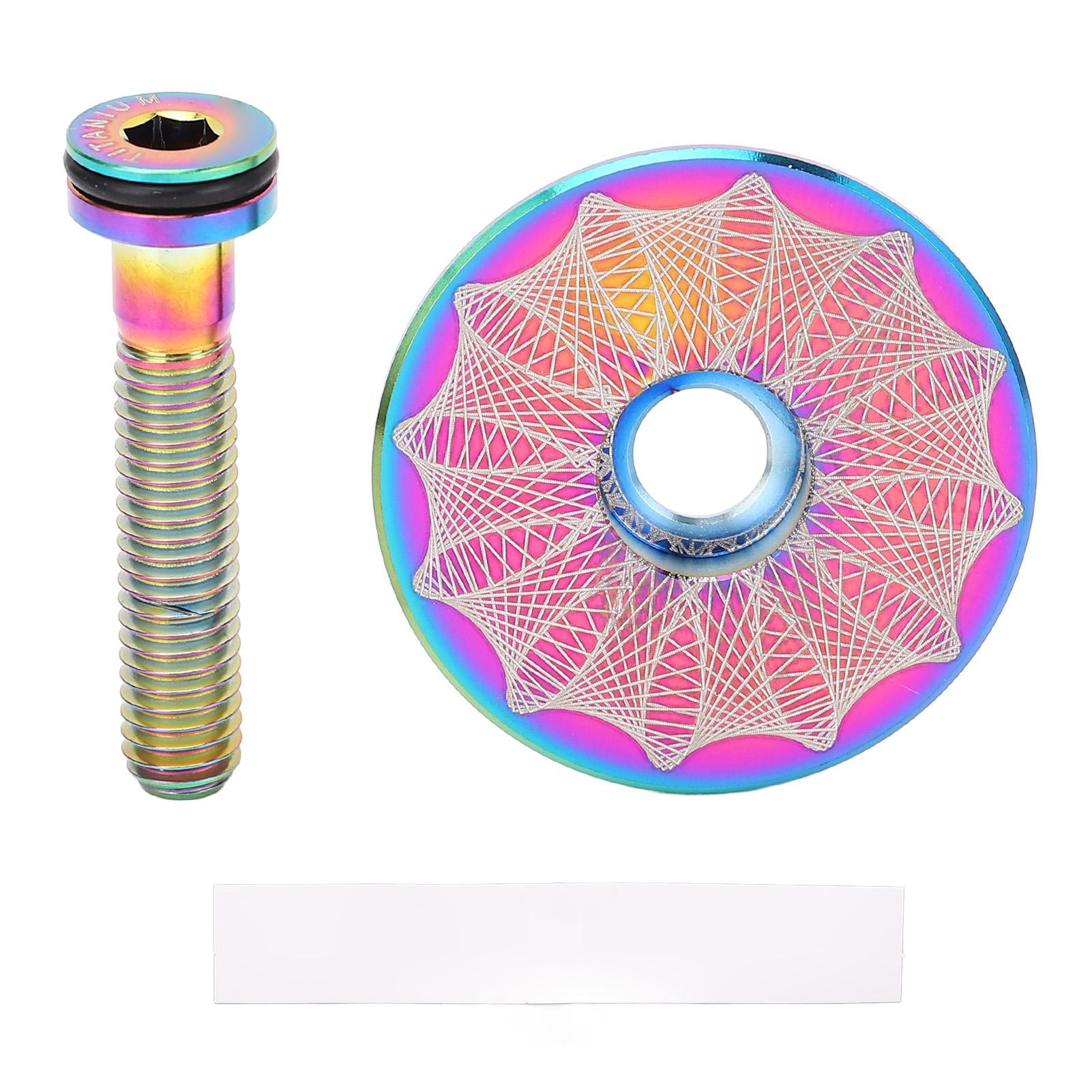 

Верхняя крышка для гарнитуры 28,6 мм из титанового сплава, отличная теплоотдача, чехол для гарнитуры для горного велосипеда, шоссейного велосипеда Colorful