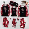 Family Matching Holiday Loungewear Set with Cute Christmas Print, Raglan Long Sleeve Top and Pants for Parents and Kids