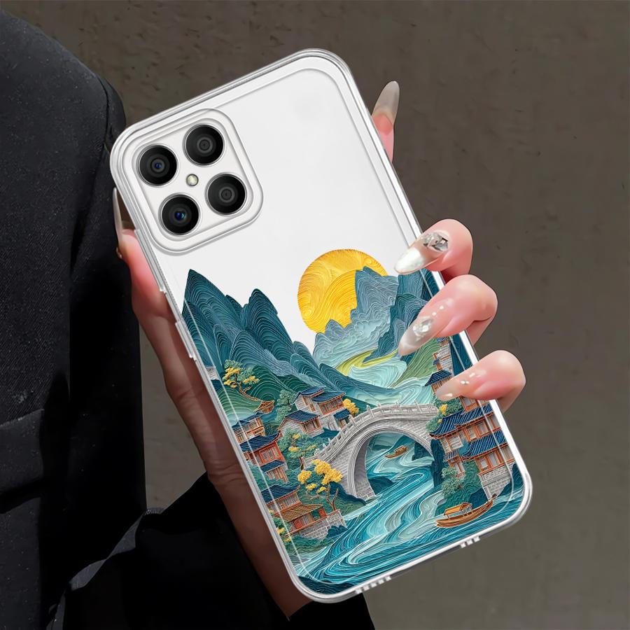 

Мягкий чехол для телефона для Honor X8b X7b X8 X9a X9b 90 Lite X8a Горное искусство Honor X9a