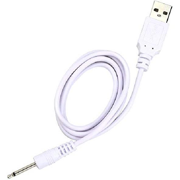 Accessonico USB DC Charging Cable 2.5mm Fast Charger Replacement Cord - 2 Pack DC Charger Pin Charger, White & White
