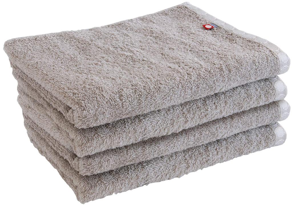 Nippon Utensil Imabari Face Towels, 34 x 100 cm, Set of 4, Gray