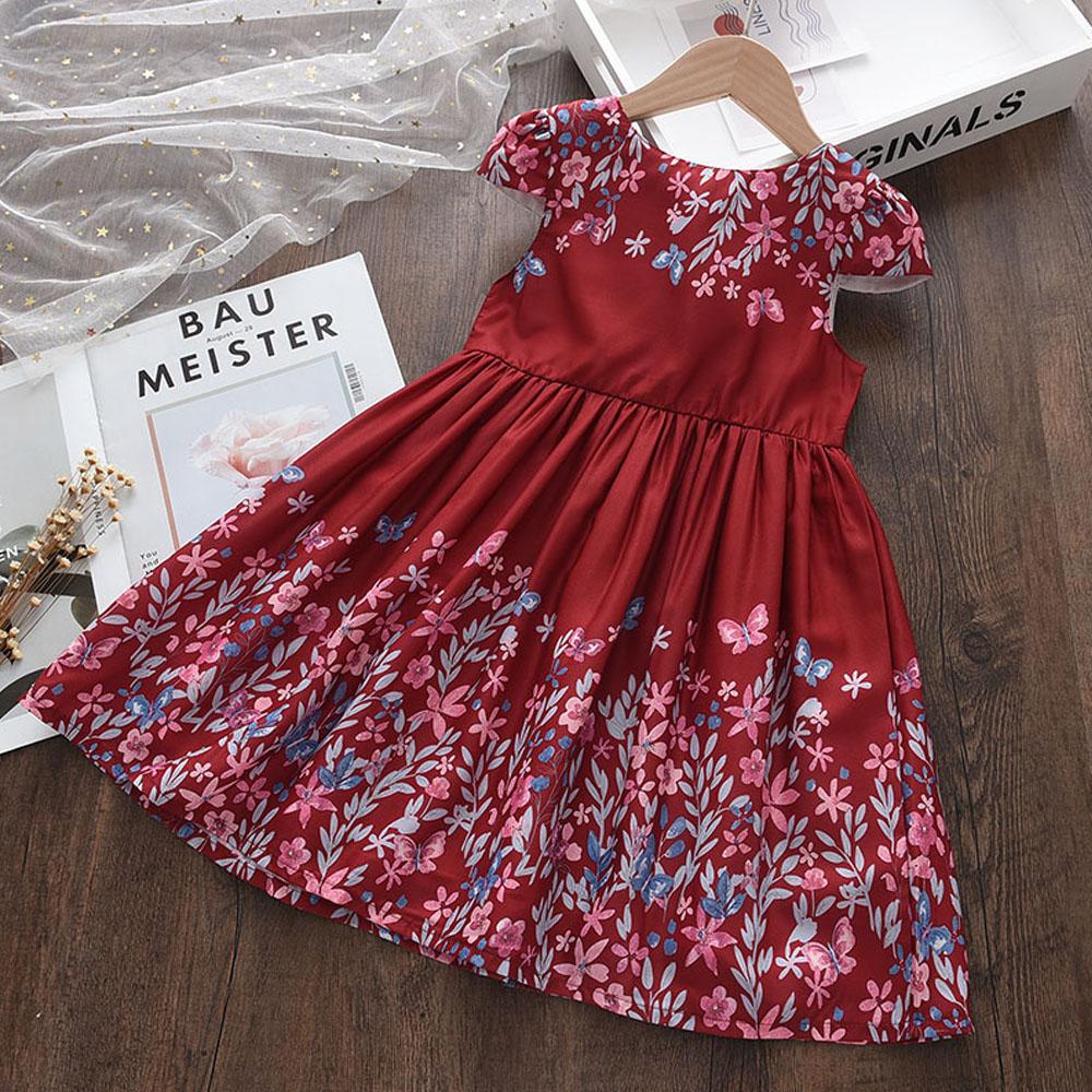 

Медведь Лидер Малыши Девочки Мультфильм Принт Платье Новая Мода Летняя Цветочные Платья Малыш Малыш Малыш Принцесса Вечеринка Одежда