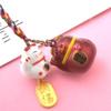 Lanyard Lucky Cat Phone Strap KeyChain Lucky Cat U Disk Pendant  Phone Accessories