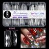 Luxury Diamond Almond Press On False Nail Tips Classic Trapezoidal Full Cover Soft Fake Nails Extension DIY Manicure Salon Tools