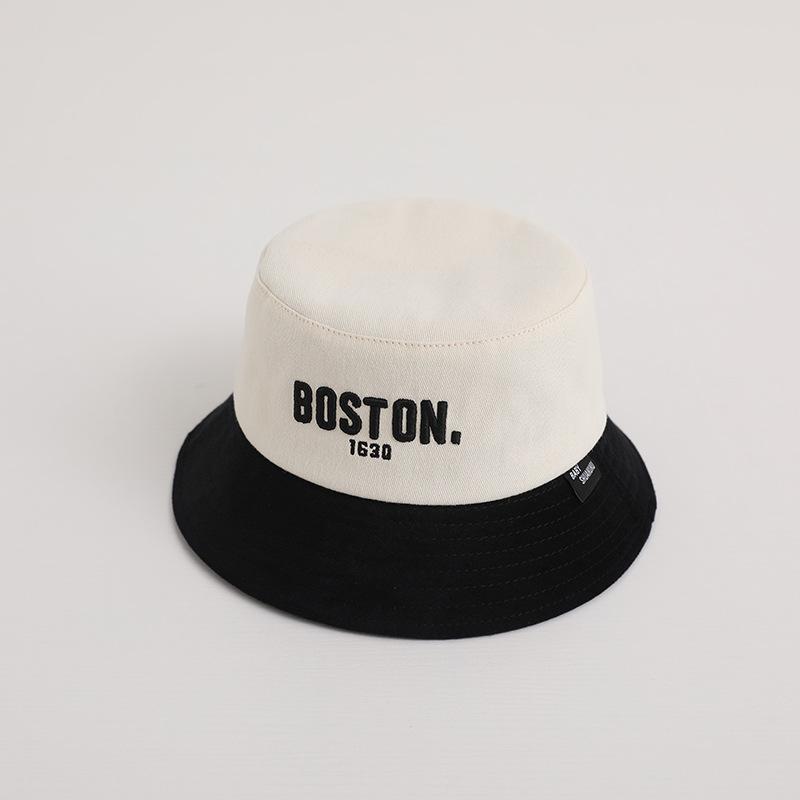 

Letter Embroidered Baby Bucket Hat Summer Wide-brim Panama Sun Hat for Boy Girl Korean Adjustable Drawstring Kids Fisherman Caps 49-52cm 2-5Y чёрный