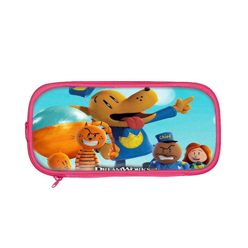 Dog Mans Cat Cartoon School Pen Bag With Durable Polyester For Elementary Students