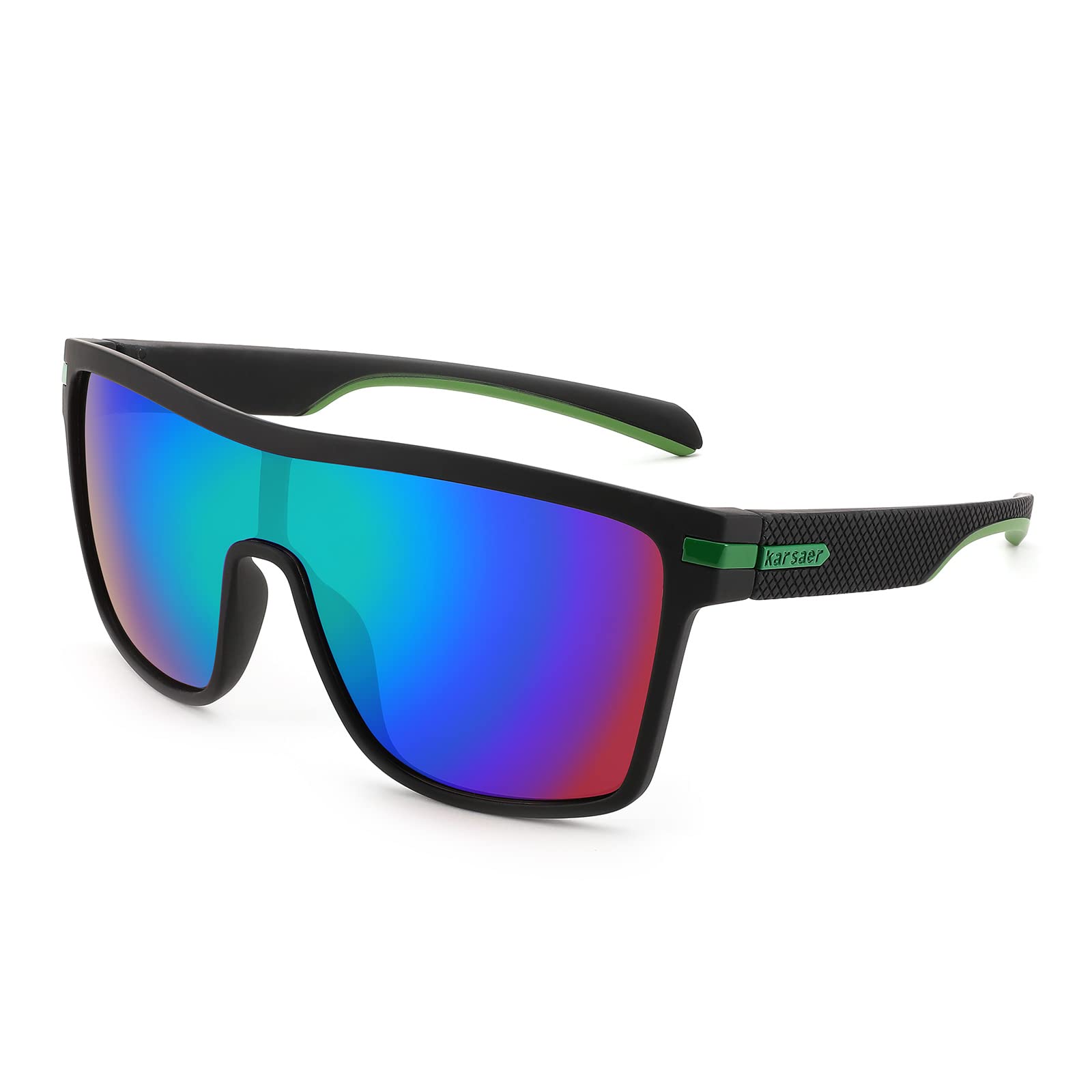 

Поляризованные спортивные солнцезащитные очки TR90 Retro Square Racing Running Fishing Golf Climbing B7034 [Karsaer] Мужские