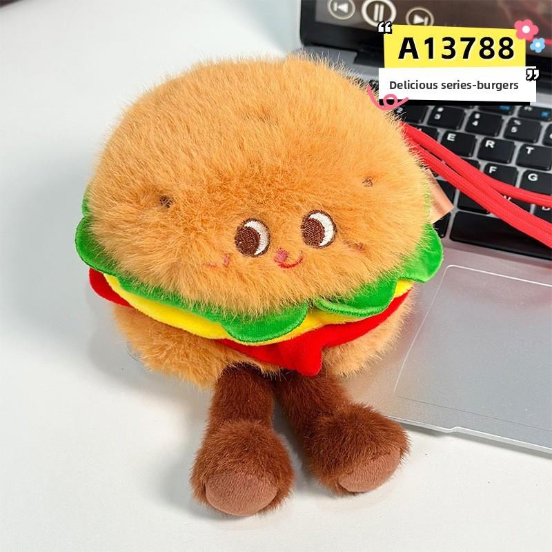 Hamburger Plush Keychain With Scented Beads For Kids And Collectors