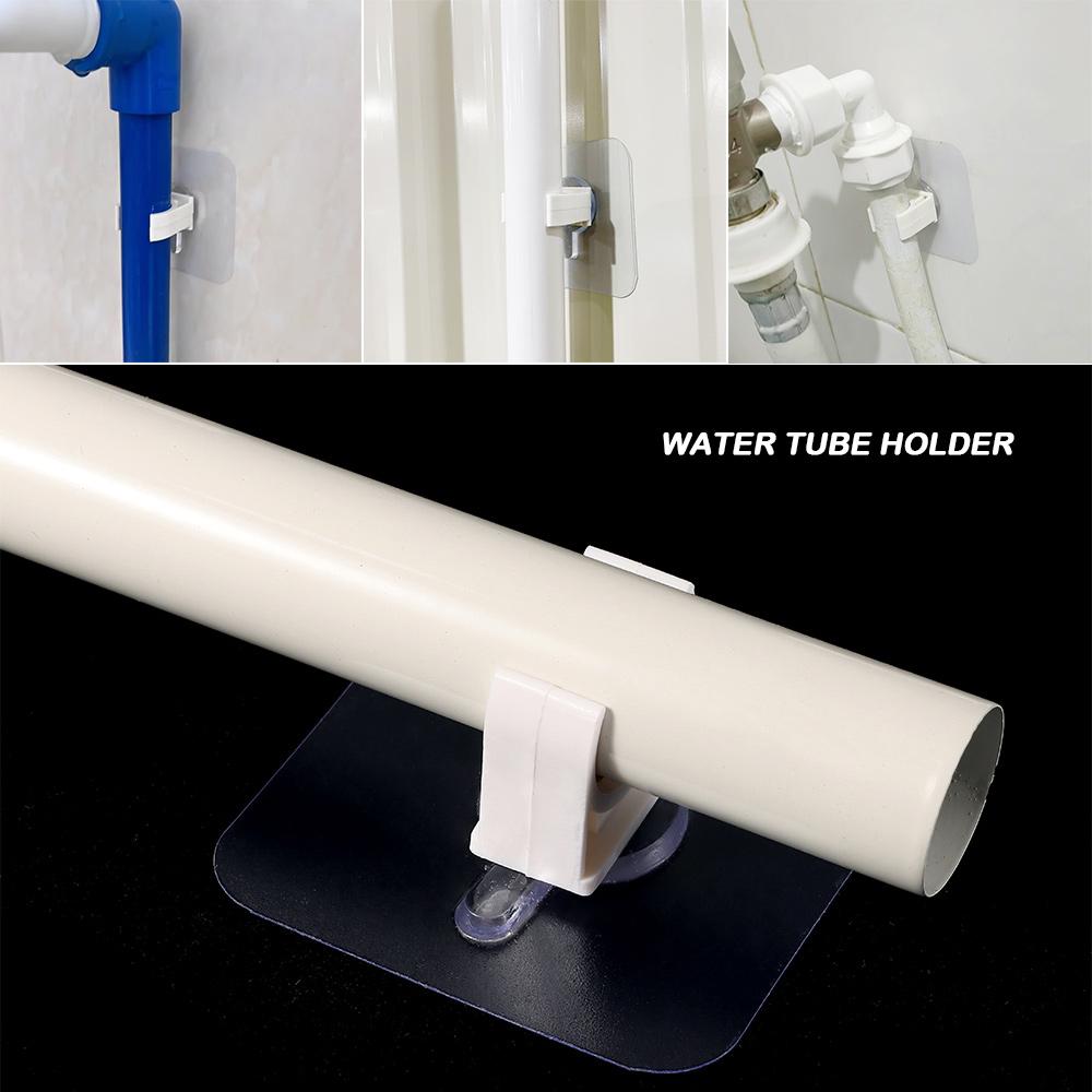 1/5Pcs Aquarium Fish Tank Self-adhesive Pipe Clamp Garden Irrigation Tube Clip Connector