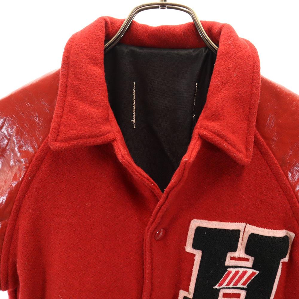 VINTAGE 70s Sleeve leather Stajan M Red Men's Used