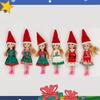 6PCS Fashion Xmas Day Outfic Dresses Designed for 5 In/12cm Dolls Clothes Featuring Cap Doll Accessories Xmas Present Designed for Children Playthings