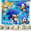 Sonic Hedgehog Wall Tapestry Aesthetic Wall Hanging Printed Fabric Blanket Decorative Tapestries For Bedroom Living Room Home Decor