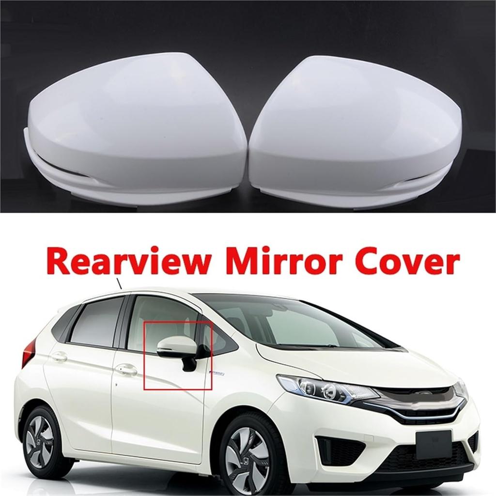 Compatible with Honda Fit Jazz 2014 2015 2016 2017 2018 Car Accessories Rearview Mirror Housing Side Mirror Cover with(1 Pair)