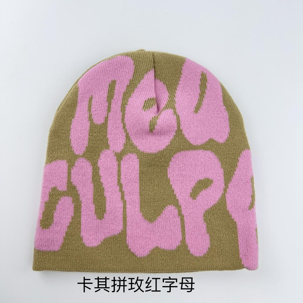 New Fashion Knitted Hat Men's and Women's Street Hip Hop Alphabet Wool Hat Cold Hat Baotou Ins Tide
