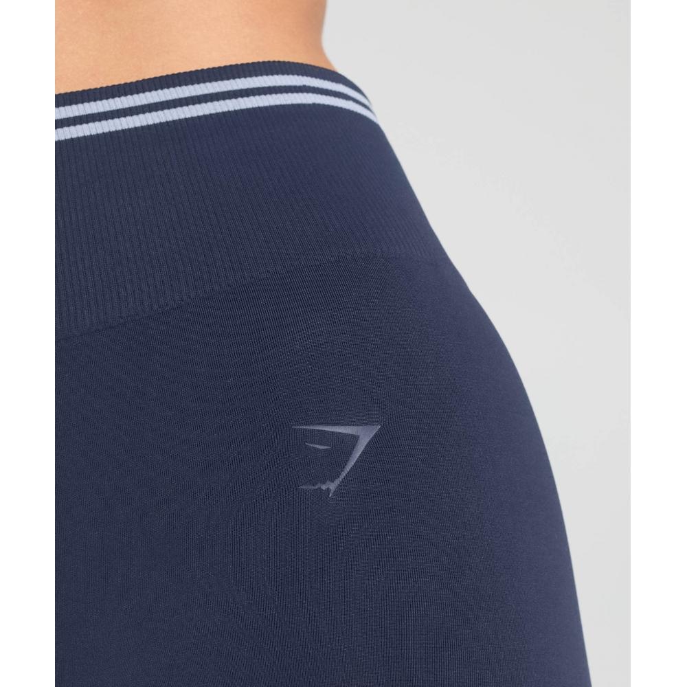 Gymshark Contrast Seamless Leggings Heavy Blue B2c1h Uctn