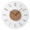 DUOGIO Holz-Wanduhr, 30cm, Funkgesteuert, Transparent, Stilvolle Analoguhr, Lautlos, Durchgehender Sekundenzeiger, 3D-Zifferblatt, Geeignet für Eingangsbereich,