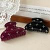 Sophisticated Deep-Tone Hair Clamp Adorned With Intricate Sparkling Micro-Studs For An Elevated Evening Look And Secure Hold