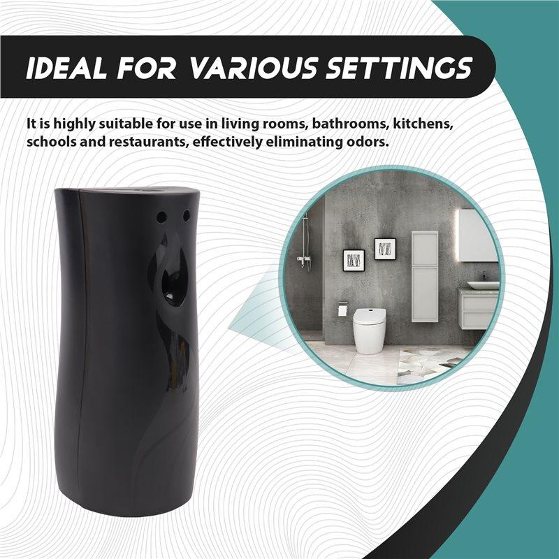 A96K-Automatic Air Freshener Spraying Dispenser, Wall/Standing Aerosol Spraying Dispenser With Remote Control Black