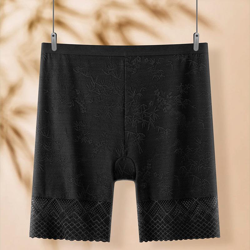 Culotte d'été pour femme grande taille, ajourée en dentelle, anti-reflet, taille haute