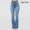 Women's Pants High Waist Solid Color Washed Jeans