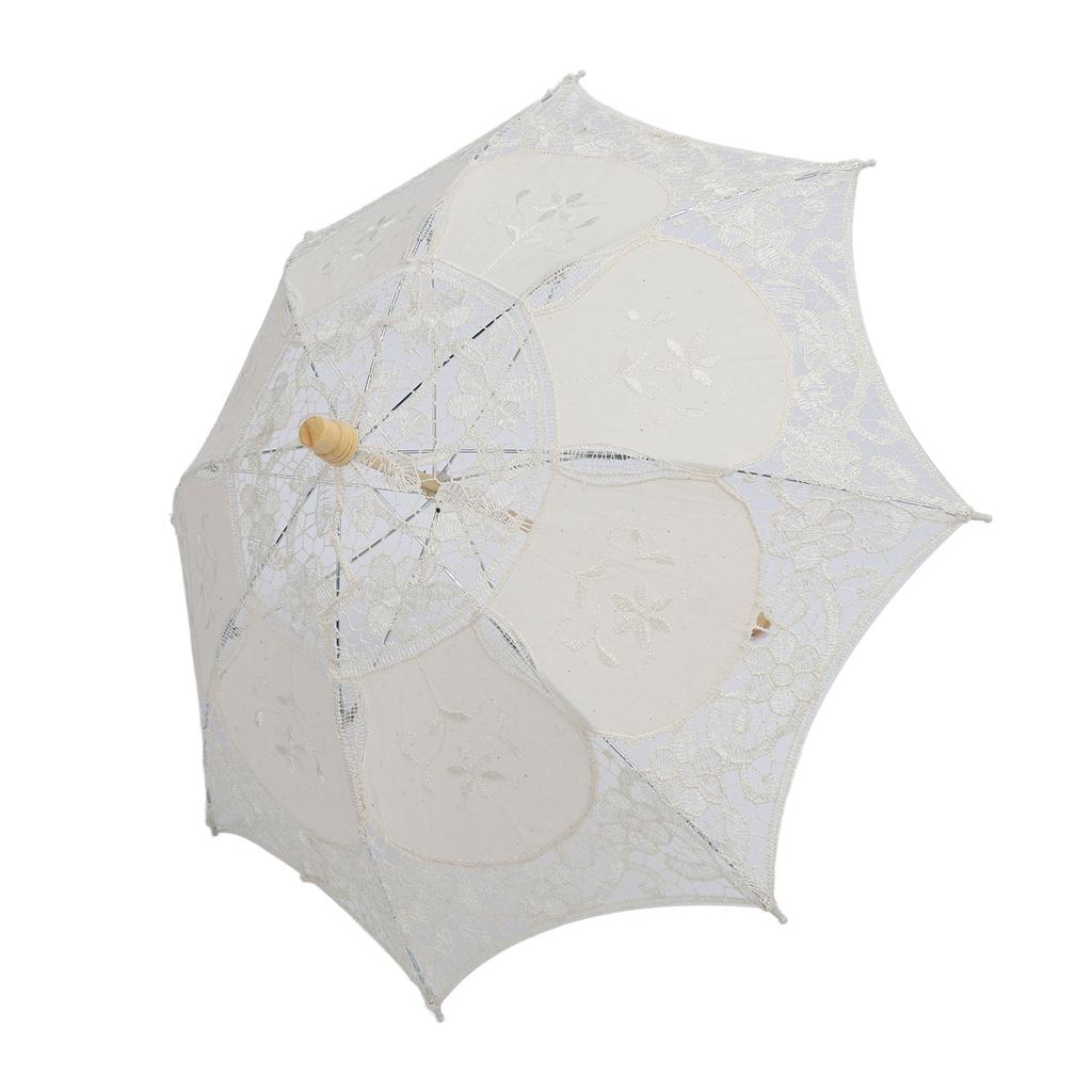Krajková sluneční clona Svatba Nevěsta Krajková deštníková dekorace Vyšívaný květinový deštník pro fotografickou rekvizitu Párty