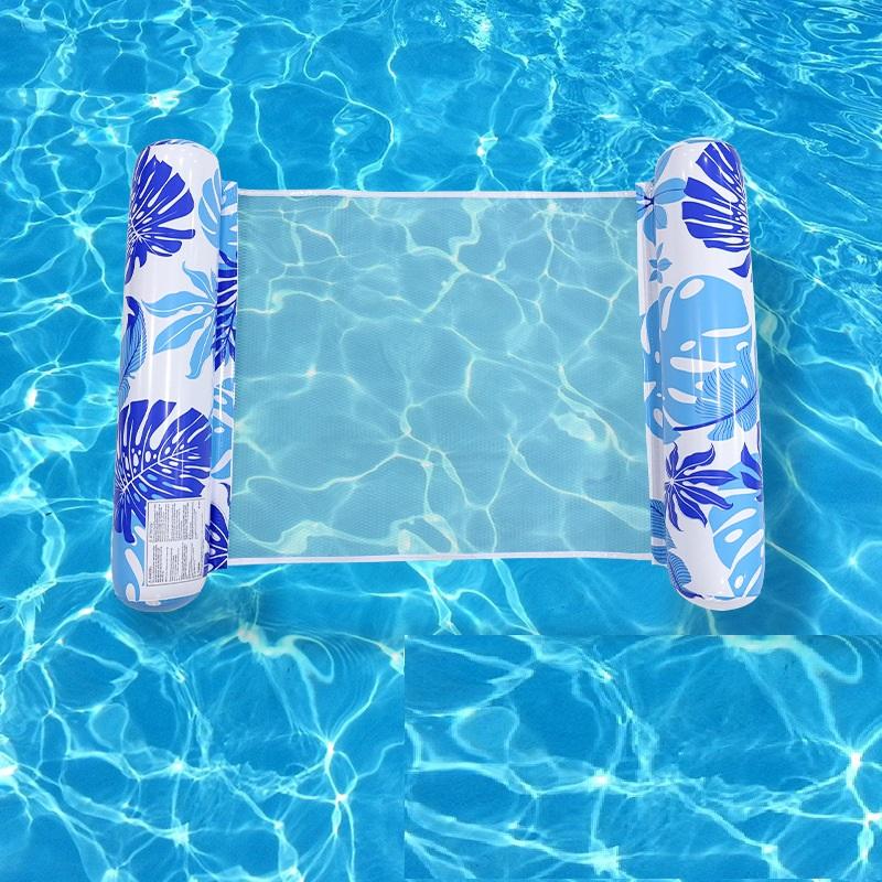 Summer Swim Inflatable Floating Water Mattresses Hammock Stripe Lounge Chairs Pool Water Sports Toys Floating Mat Pool Toys Kids