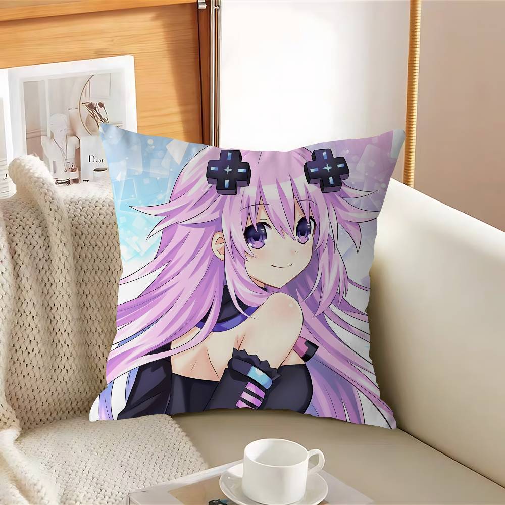 

Аниме Персонажи Н-Нептун Наволочка Съемная Моющаяся Наволочка – Всесезонный Мягкий Лен 12x12Inch