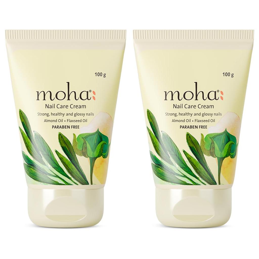 Moha Nail Care Cream For Stronger Nails And Soft Cuticles, Daily Nail Strengthener For Men Women 100 g x Pack Of 2