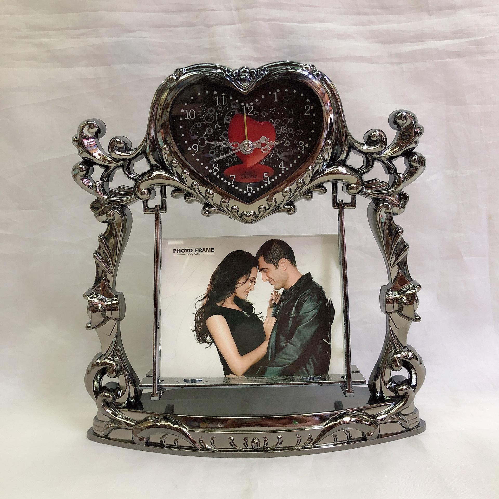 

Ретро фоторамка форма будильника подарок альбом ежедневные домашние часы для украшения