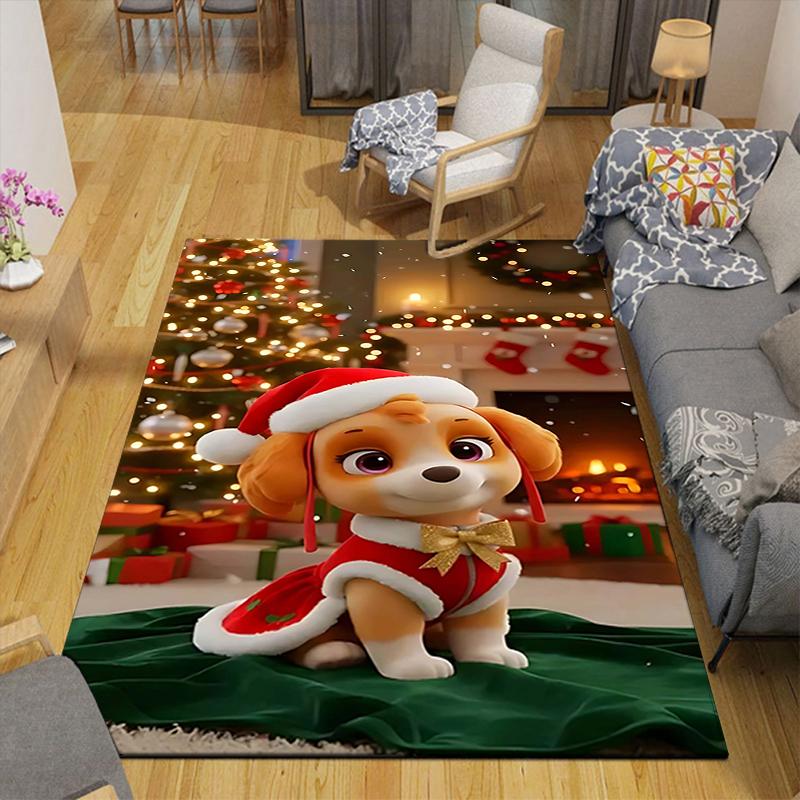 1Pc Paw Patrol Christmas Magic Rug Office Carpet Indoor Outdoor Doormat Nonslip Soft And Comfortable Living Room Christmas Halloween Gift D91883