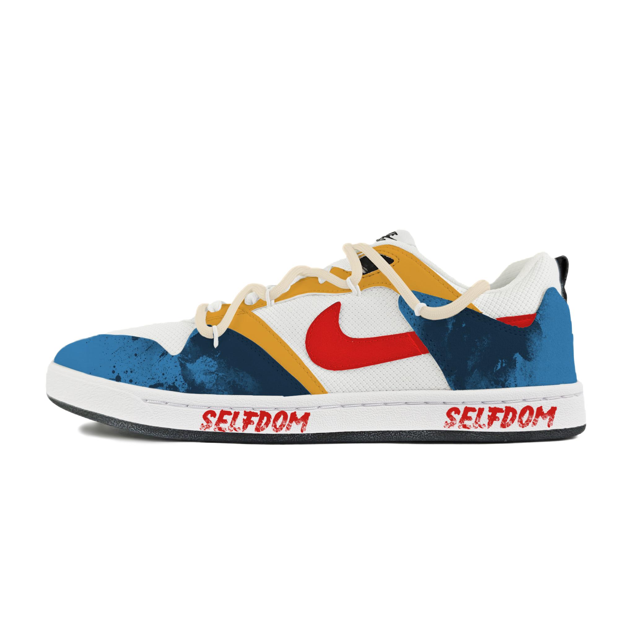 

Nike SB Alleyoop Abrasion Resistant Low top Skateboard Shoes Men s White Blue Orange CJ0882-100(Team183-) 44
