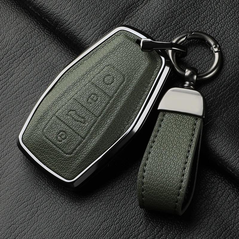 For Geely Car Key Case Cover  Coolray X6 X7 Geometry C Emgrand Global Kulrey Hawk Gx7 Okavango Nl3 Metal And Leather