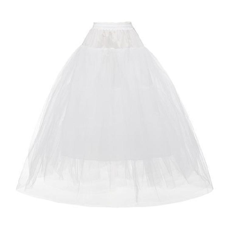 Bridal Underskirt With Tulle Design A Line Dress Enhancer Boneless Slip Skirt For Wedding Ceremony 95cm/37inch Length