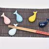 6 stuks Walvisvormige Keramische Eetstokjessteunen, Kleurrijke Pastel Keramische Bestekhouders voor Japans Dineren, Tafeldecoratie voor Thuis