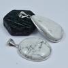 Howlite Pair Gemstone 153.65 Ct Oval-Pear Cut Pendant Healing Stone 925 Silver AR-1761-S