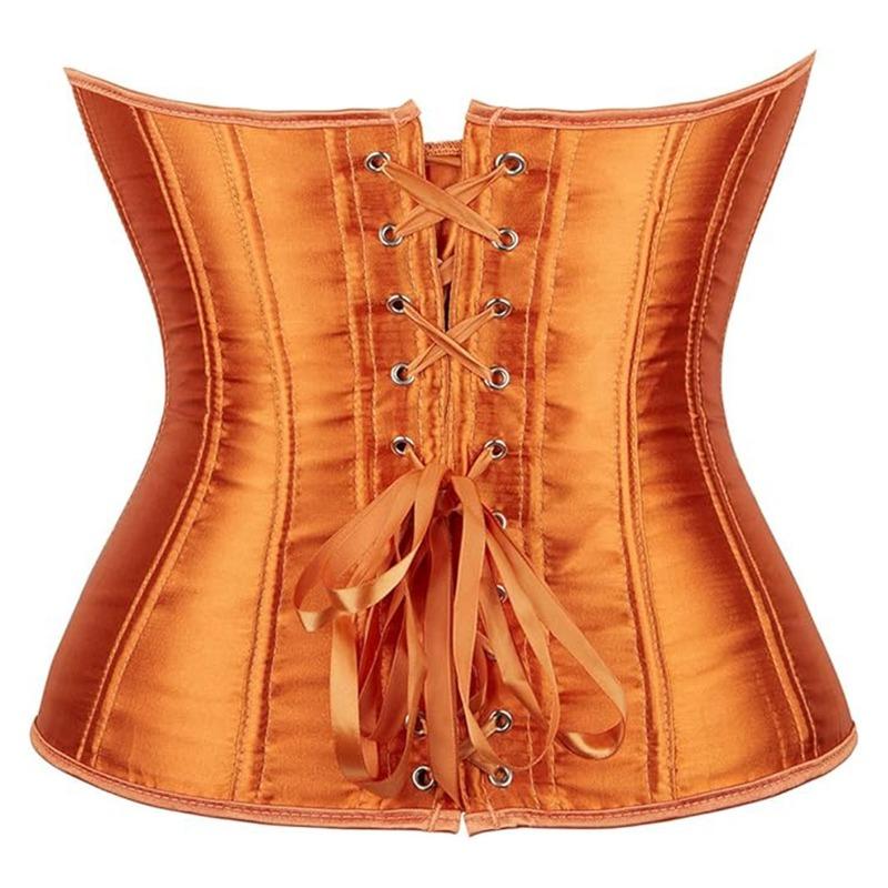 Halloween Court Corset Satin Bustier Push Up Shapewear
