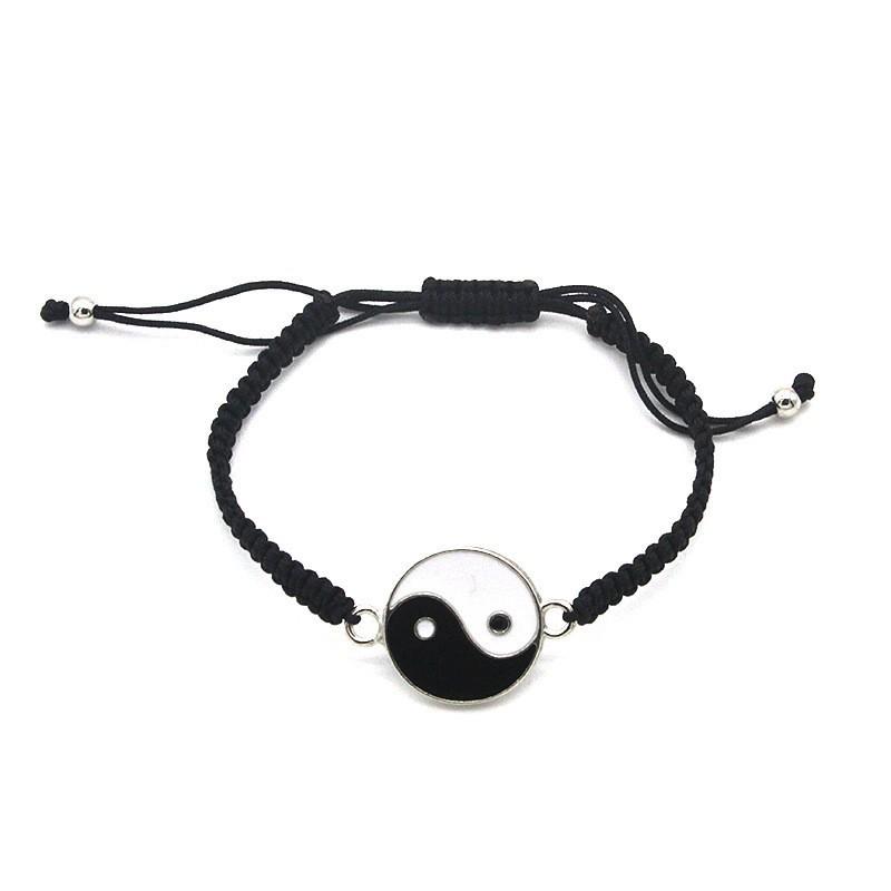 Alloy Tai Chi Bagua Hand-Woven Couple Bracelet Set