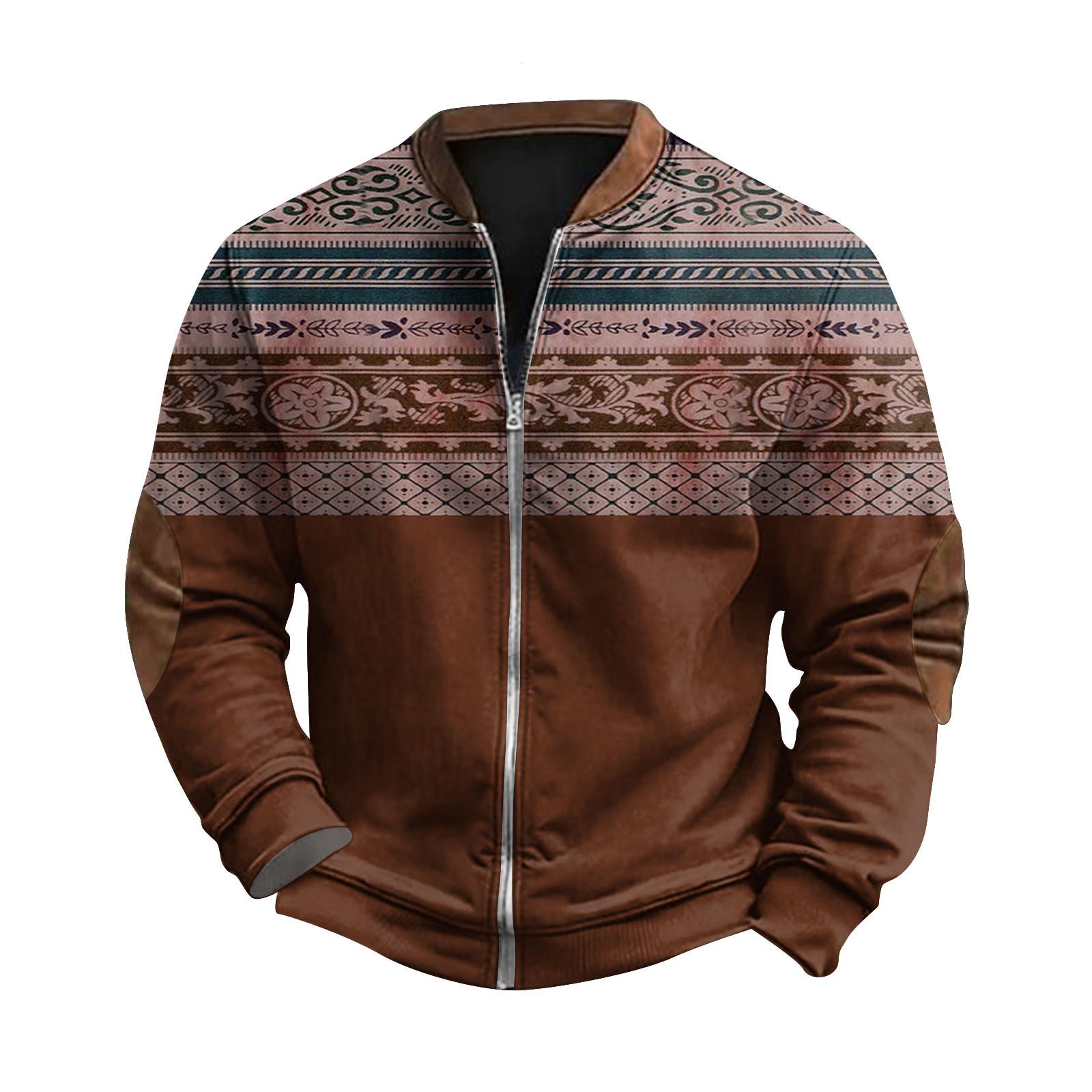 

Мужская повседневная толстовка в стиле ретро с градиентным принтом XXXL коричневый