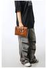 Unisex Korean Style Trendy Square Crossbody Bag Neutral Shoulder & Phone Envelope Bag