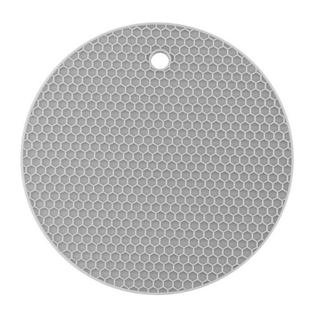 Thick Round Silicone Coasters Heat Resistant Non Slip Cup Mats Insulation Pot Holders Kitchen Table Protection Pads